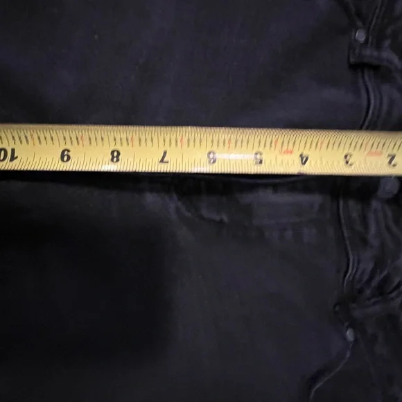D Jeans size 12  vintage recycled denim black straight leg. - Picture 5 of 6